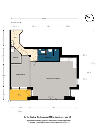 Stationsstraat, 7311 MJ Apeldoorn - plattegrond maat.jpg