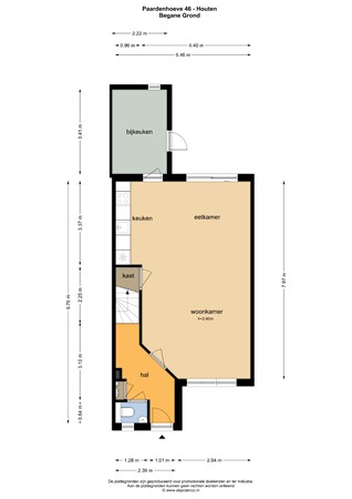 Floorplan - Paardenhoeve 46, 3992 PK Houten