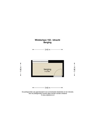 Floorplan - Winklerlaan 152, 3571 KN Utrecht