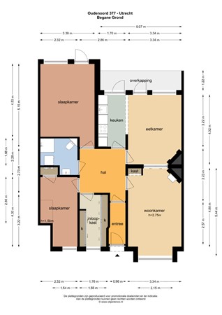 Floorplan - Oudenoord 377, 3513 EP Utrecht