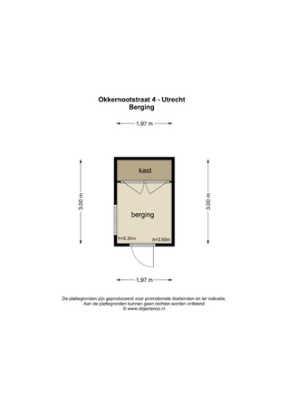 Floorplan - Okkernootstraat 4, 3552 VM Utrecht