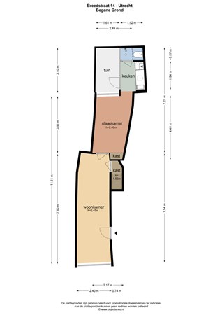 Floorplan - Breedstraat 14, 3512 TW Utrecht