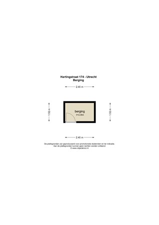 Floorplan - Hartingstraat 174, 3511 HV Utrecht