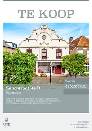 Brochure preview - Zandstraat 44-D, 4101 EH CULEMBORG (1)