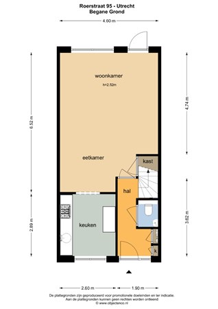 Floorplan - Roerstraat 95, 3522 GT Utrecht