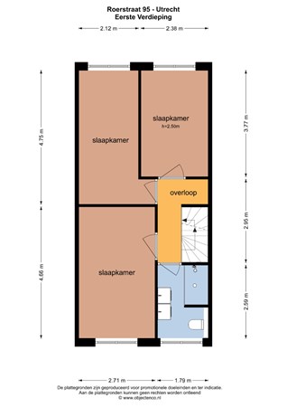 Floorplan - Roerstraat 95, 3522 GT Utrecht