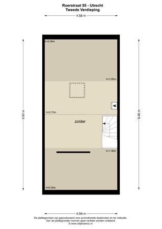 Floorplan - Roerstraat 95, 3522 GT Utrecht