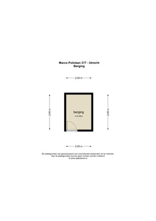 Floorplan - Marco Pololaan 217, 3526 GC Utrecht