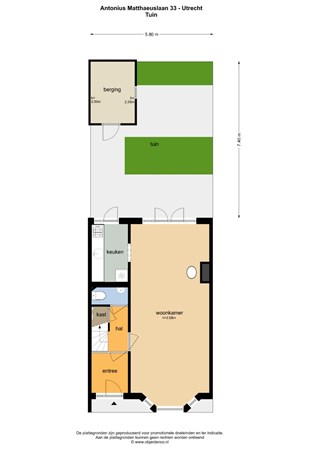 Floorplan - Antonius Matthaeuslaan 33, 3515 AN Utrecht