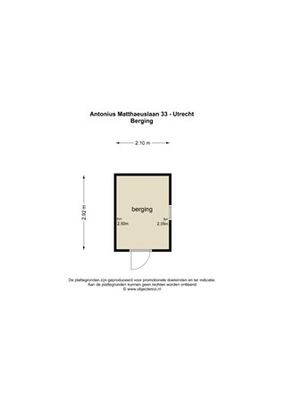 Floorplan - Antonius Matthaeuslaan 33, 3515 AN Utrecht