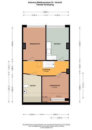 Floorplan - Antonius Matthaeuslaan 33, 3515 AN Utrecht