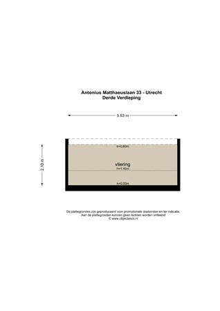 Floorplan - Antonius Matthaeuslaan 33, 3515 AN Utrecht