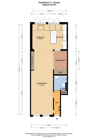 Floorplan - Havikstraat 77, 3514 TN Utrecht