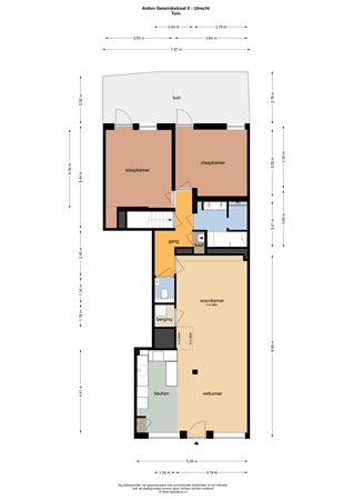 Floorplan - Anton Geesinkstraat 6, 3552 BB Utrecht