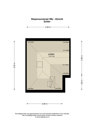 Floorplan - Stephensonstraat 3BS, 3553GR Utrecht