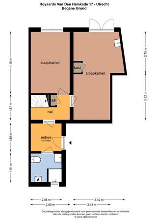 Floorplan - Royaards van den Hamkade 17, 3552 CJ Utrecht