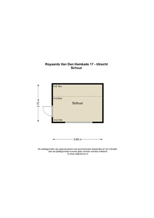 Floorplan - Royaards van den Hamkade 17, 3552 CJ Utrecht