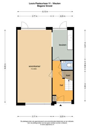 Floorplan - Louis Pasteurlaan 11, 3451 EJ Vleuten