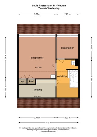 Floorplan - Louis Pasteurlaan 11, 3451 EJ Vleuten
