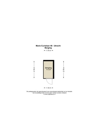 Floorplan - Marie Curielaan 48, 3553 HV Utrecht