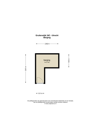 Floorplan - Gruttersdijk 34c, 3514 BH Utrecht