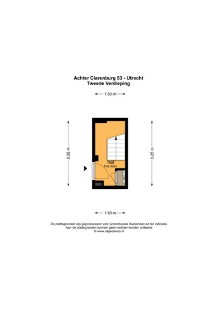 Floorplan - Achter Clarenburg 53, 3511 JH Utrecht