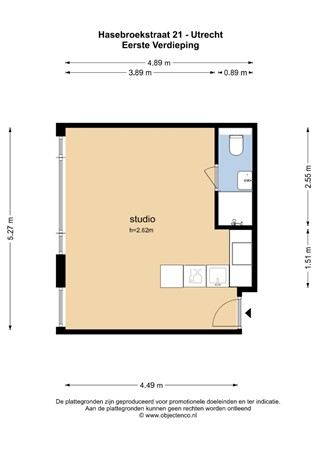 Floorplan - Hasebroekstraat 21, 3532 GJ Utrecht