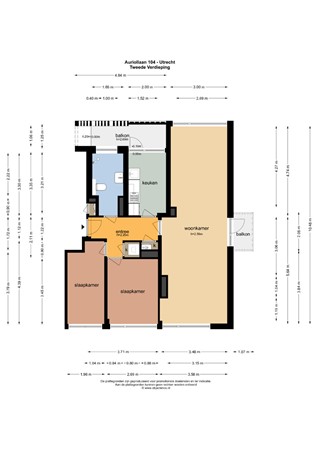 Floorplan - Auriollaan 104, 3527 EX Utrecht