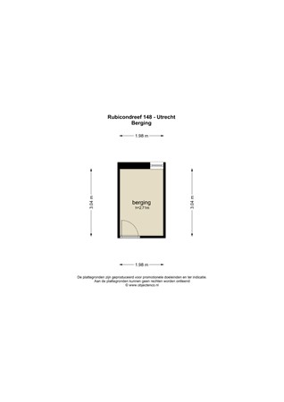 Floorplan - Rubicondreef 148, 3561 JG Utrecht