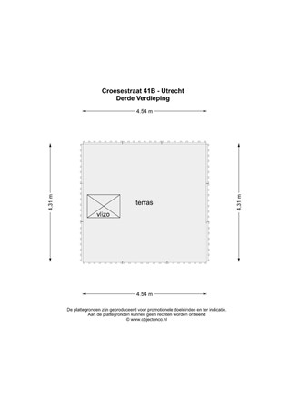 Floorplan - Croesestraat 41B, 3522 AB Utrecht