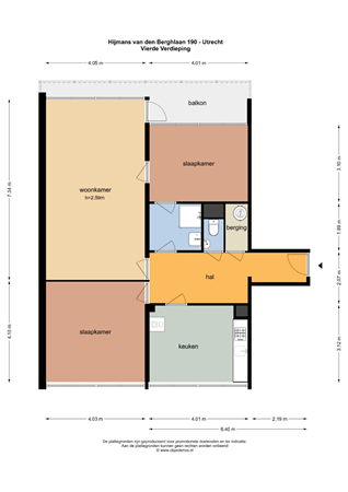 Floorplan - Hijmans van den Berghlaan 190, 3571 PG Utrecht