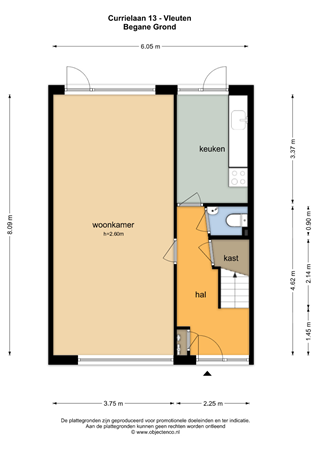 Floorplan - Curielaan 13, 3451 EK Utrecht