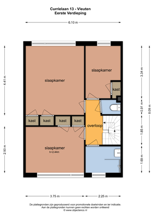 Floorplan - Curielaan 13, 3451 EK Utrecht