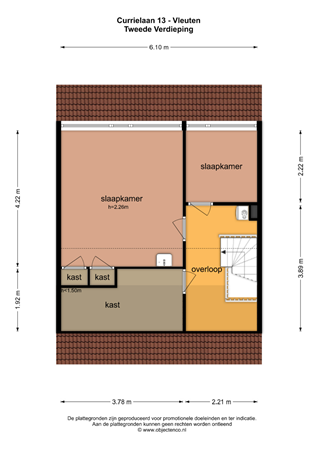 Floorplan - Curielaan 13, 3451 EK Utrecht