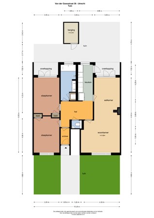 Floorplan - Van der Goesstraat 38, 3521 TL Utrecht