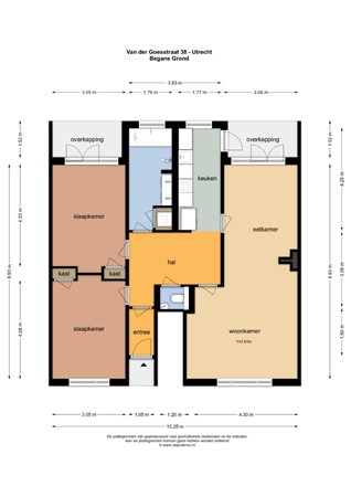 Floorplan - Van der Goesstraat 38, 3521 TL Utrecht