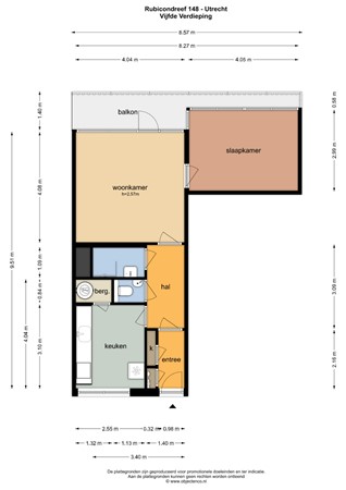 Floorplan - Rubicondreef 148, 3561 JG Utrecht
