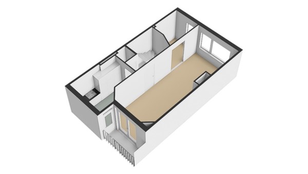 Floorplan - Jacob van der Borchstraat 65BS, 3515 XC Utrecht