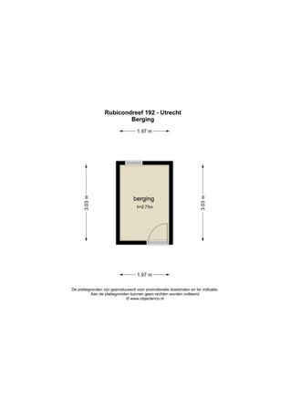 Floorplan - Rubicondreef 192, 3561 JH Utrecht