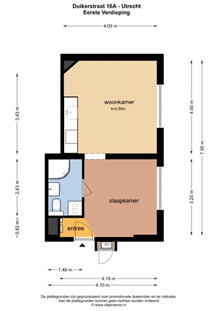 Floorplan - Duikerstraat 16A, 3582 TB Utrecht
