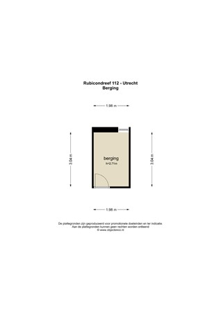 Floorplan - Rubicondreef 112, 3561 JE Utrecht
