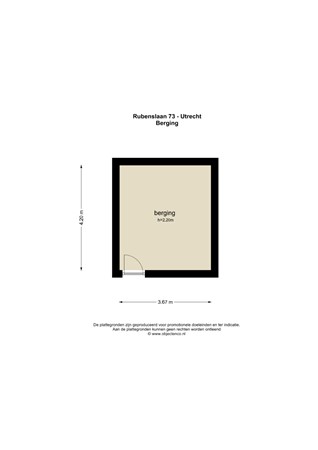 Floorplan - Rubenslaan 73, 3582 JD Utrecht