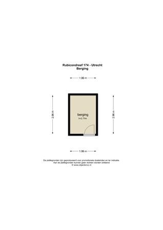 Floorplan - Rubicondreef 174, 3561 JG Utrecht