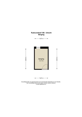 Floorplan - Rubicondreef 196, 3561 JH Utrecht