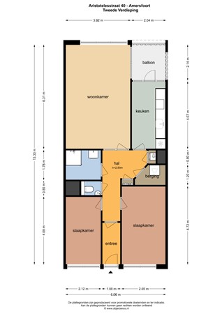 Floorplan - Aristotelesstraat 40, 3822 BT Amersfoort