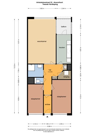 Floorplan - Aristotelesstraat 32, 3822 BT Amersfoort