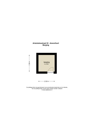 Floorplan - Aristotelesstraat 32, 3822 BT Amersfoort