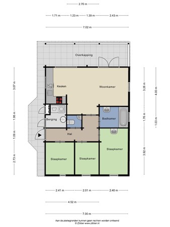 Floorplan - Boslaan 1R171, 7783 DD Gramsbergen