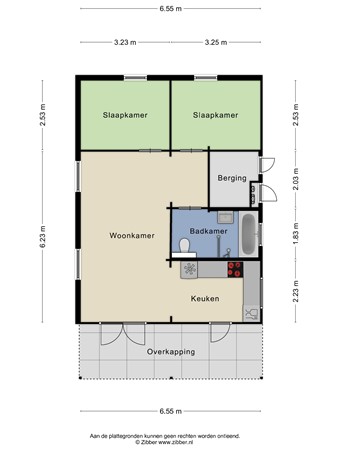 Floorplan - Boslaan 1R37, 7783 DD Gramsbergen