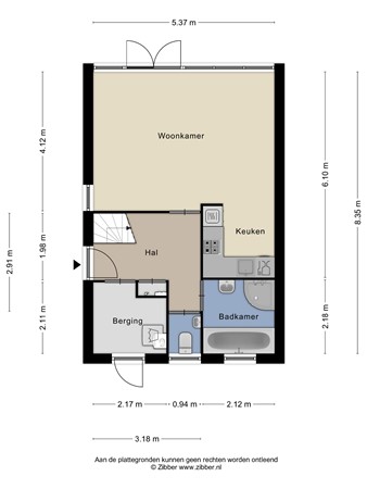 Floorplan - De Vennen 32, 9541 LB Vlagtwedde